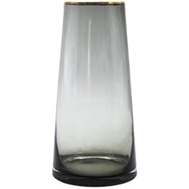 Imagem de KRASS Vaso decorativo Vaso de vidro nórdico simples transparente multicolorido água cultura vaso flores inserido ornamentos de mesa decoração de casa vaso jarro, 25 cm, colecionador88