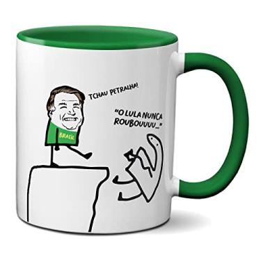 Imagem de Caneca Engraçada Tchau Petralha! O Lula Roubou O Brasil (Verde)
