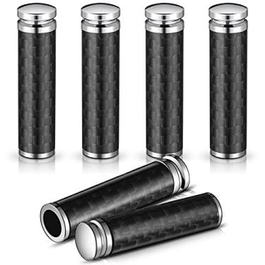 Imagem de Frienda 4 maçanetas de fechadura de porta de carro de fibra de carbono pino de trava de porta vara auto pino de puxar porta interna caminhões acessórios interiores para a maioria dos veículos SUV van