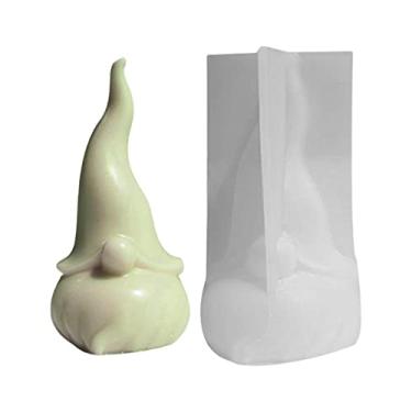 Imagem de 2 Pcs Moldes de Silicone para Vela Gnomos | Moldes de fabricação de velas de Natal Gnome para artesanato em resina - Molde de silicone para artigos de festa em casa artesanato faça você mesmo Rianpesn