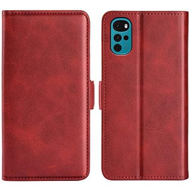 Imagem de YUNCHAO Caixa de telefone Para Motorola Moto G22 4G Caixa de telefone de couro de flip de flip de flip de flip-linear duplo 4G capa para celular