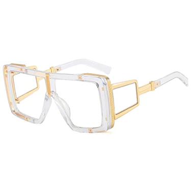 Imagem de Óculos de sol fashion punk feminino homens leopardo moldura gradientes lente estilo rock designer óculos de sol uv400, c7, tamanho único
