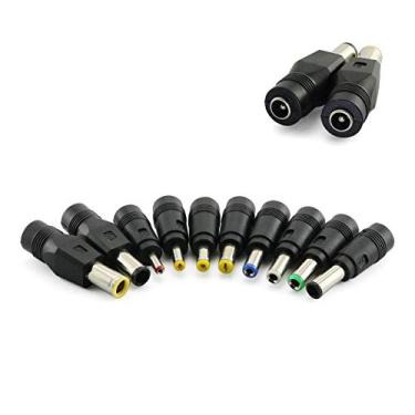 Imagem de Longdex 10 peças de kits de adaptador de alimentação DC para laptop universais 5,5 mm x 2,1 mm conector para adaptador de alimentação de computador notebook conversor de plugue macho