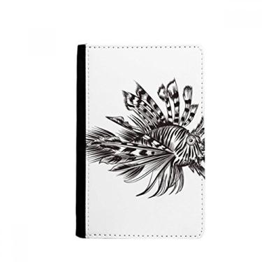 Imagem de Porta-passaporte Marine Life ilustração peixe preto porta-passaporte Notecase Burse capa carteira porta-cartão, Multicolor