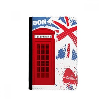 Imagem de Britain UK London Flag Red Phone Booth Passport Holder Notecase Burse Wallet Cover Card Purse, Multicolor