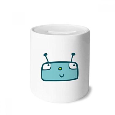 Imagem de DIYthinker Universe and Alien Blue Robot Money Box Ceramic Coin Case Piggy Bank Gift