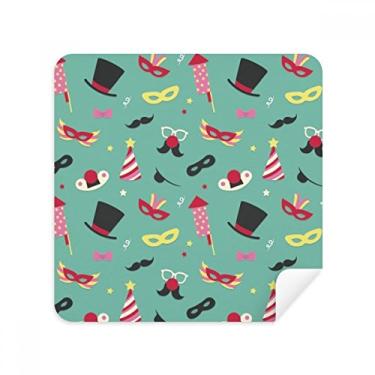 Imagem de Chapéu formal cabeça feliz carnaval de Veneza óculos pano limpador de tela tecido camurça pacote com 2