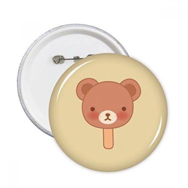 Imagem de Picolés de urso de desenho animado com estampa de sorvete, alfinetes redondos, emblema, acessório, decoração, 5 peças