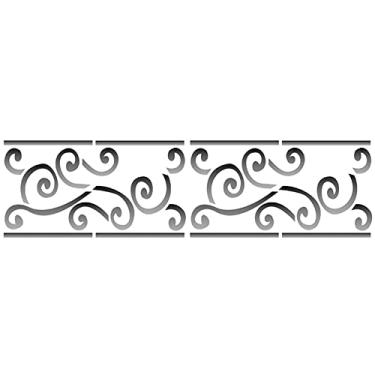 Imagem de Stencil de Acetato para Pintura OPA Simples 10 x 30 cm - 436 Border Volutas