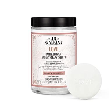Imagem de J.R. Watkins Pastilhas de aromaterapia Love Bath & Shower para banho, vaporizadores de chuveiro de peônia e patchuli, 159 g