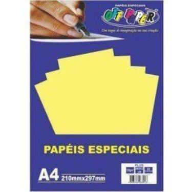 Imagem de Papel Plus A4 Amarelo Lumi 120G - Off Paper - Offpaper