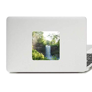 Imagem de Adesivo de vinil para laptop com paisagem florestal natureza cachoeira ciência natureza decoração de PC