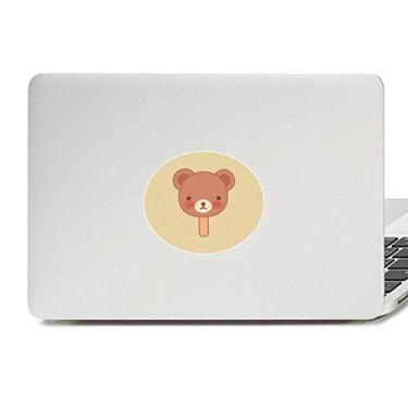 Imagem de Adesivo de notebook com emblema de vinil e picolés de urso de desenho animado e sorvete