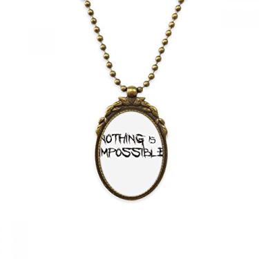 Imagem de DIYthinker Chaveiro com pingente de contas vintage "Nothing is Impossible Antique Necklace