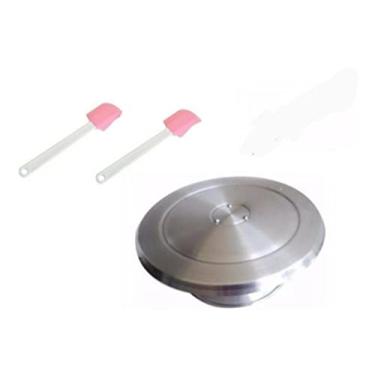 Imagem de Bailarina P/Confeitar Giratória Grande + 2 Espátulas Rosa