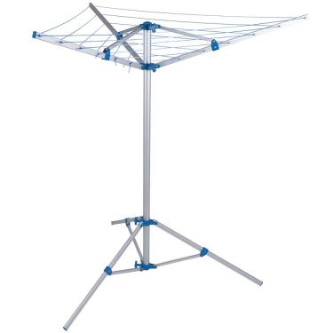 Imagem de Varal de Chão Parabólico Mor 006052 em Alumínio - Prata/Azul