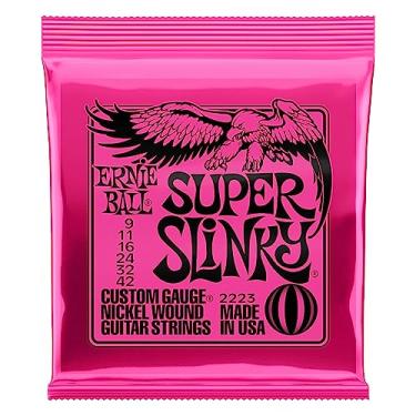 Imagem de Cordas para guitarra elétrica Ernie Ball Super Slinky, revestimento de níquel, calibre 9-42