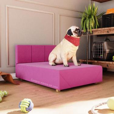 Imagem de Cama Box Pet Dog Porte Maior 80 Cm Pantera Pink - Jm Casa Dos Móveis