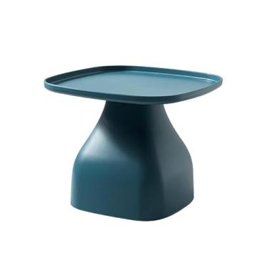 Imagem de Mesa de centro quadrada mesa de centro personalidade simples quarto mesa de chá criativa sala de estar mesa lateral mesa de canto mesa de varanda ao ar livre mesas de canto (cor: caneca azul grande)