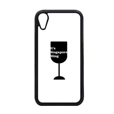 Imagem de Outline of Singapura Sling Cocktail para iPhone XR Capa para proteção de telefone Apple