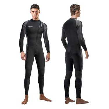 Imagem de Divmystery Roupas de mergulho masculinas (14 tamanhos) – super elásticas – 3/2 mm de corpo inteiro para homens, roupa de mergulho para surf, mergulho, snorkeling, caiaque, paddleboard, esportes aquáticos