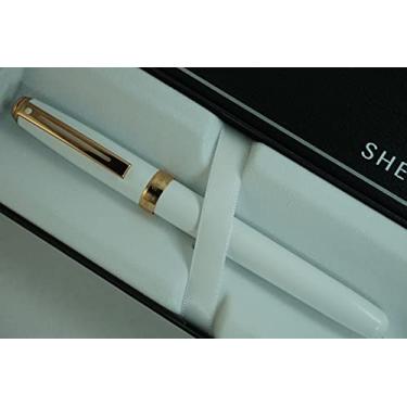 Imagem de Sheaffer Caneta esferográfica Prelude Signature Lightening White e 22 KT Rose Gold Appointments Great Ordination, batismo, dia dos namorados, formatura, aniversário e