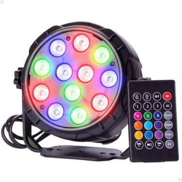 Imagem de Canhão Iluminação Led Rgb 12 Leds Rgb Controle Remoto