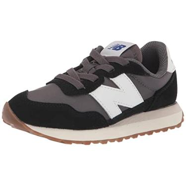 Imagem de New Balance Tênis infantil 237 V1 com elástico, Preto/Raio de lua, 12.5 Wide Little Kid