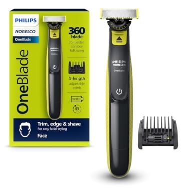 Imagem de Philips Norelco OneBlade 360 Face Hybrid Aparador e máquina de barbear, embalagem sem frustrações, QP2724/90