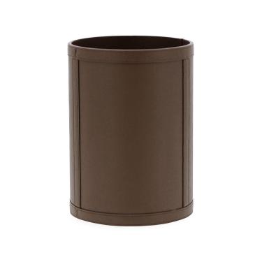 Imagem de Lixeira em Mdf com Revestimento em Pu 29cm Marrom Esccuro 19535 Mart