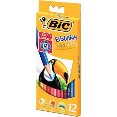 Imagem de Lapis de cor sextavado Bic Evolution 12 Cores