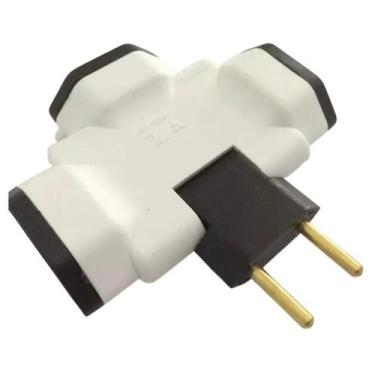 Imagem de Plug Multiplicador T - 3 Tomadas - Poliestireno - Fu Xing