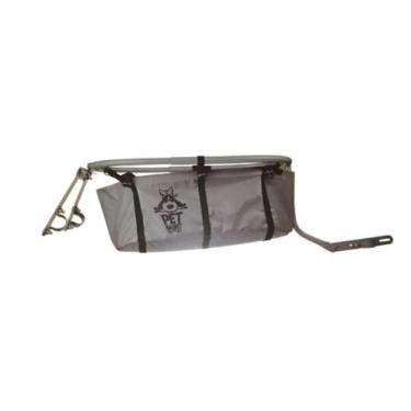 Imagem de Cadeirinha Cesto Para Cães Em Bicicleta Prata Cesto Bege - Pet-Basket