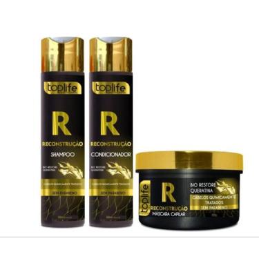 Imagem de Kit Cronograma Capilar Toplife Reconstrução (3 produtos) - Top Life Pr