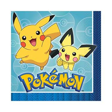 Imagem de American Greetings - 5877207 Pokemon Paper Lunch Napkins for Kids (16-Count)