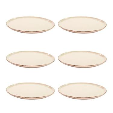 Imagem de Jogo De Jantar 6 Pratos Raso de Cerâmica Tailandesa Laguna OFF 27cm - 
