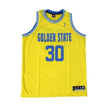 Imagem de Regata Basquete Masculina M10 Fire Golden State, Ouro, GG