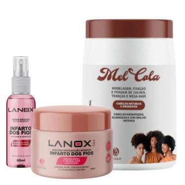 Imagem de Kit Mel Cola 1kg + Mask 250g + Óleo 60ml Infarto dos Fios - Trihair