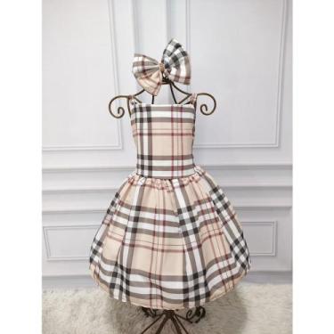 Imagem de Vestido Menina Alça Regular Infantil Xadrez - AUREA, 01 ano