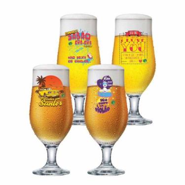 Imagem de Jogo de Taças Vidro Royal Beer Mamonas Assassinas 4 pcs - Ruvolo