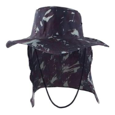 Imagem de Chapéu Australiano Pescador Com Capuz Proteção Solar - Verde Escuro - 
