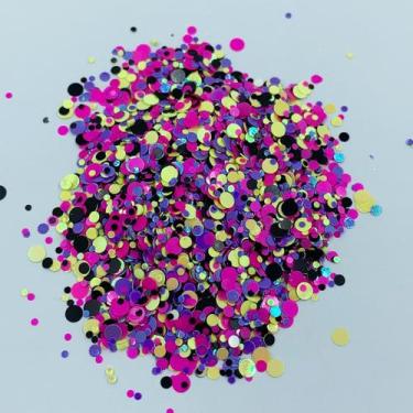 Imagem de Glitter MIX de Amarelo, Rosa, Roxo e Preto (30 g) - Redelease