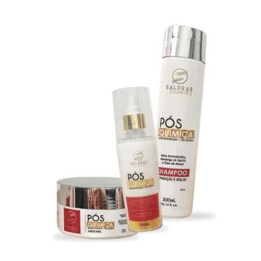 Imagem de Pos Quimica Kit 3 Passos Shampoo+mascara+fluido - SALDRAS COSMETICS