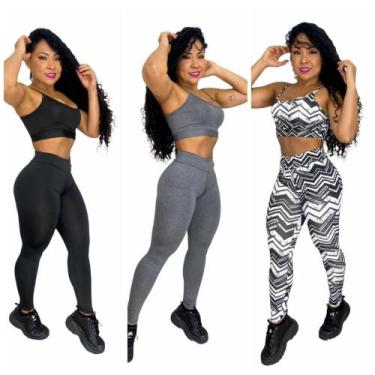 Imagem de Kit Conjunto Leggin Fitness - Jolíli Moda Fitness