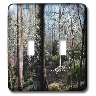 Imagem de 3dRose lsp_212060_2 Painel de árvores floridas são algumas fotos diferentes combinadas com interruptor duplo