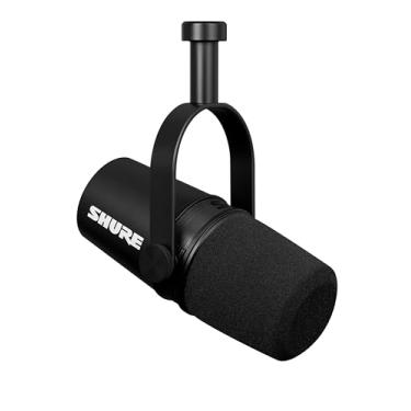 Imagem de Shure Microfone de Podcast MV7X XLR - Microfone Dinâmico de Qualidade Profissional para Podcasting e Gravação Vocal, Tecnologia de Isolamento de Voz, Construção de Todo Metal, Compatível com Microfone, Frequência Otimizada - Preto