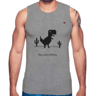 Imagem de Regata You are offline - Foca na Moda, Cinza, GGG