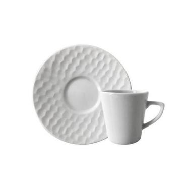 Imagem de Xícara Café Porcelana com Pires 70 ml Ártico Schmidt - SCH 061 - Porce