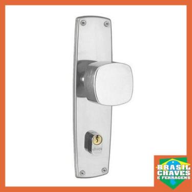 Imagem de Fechadura para porta Externa Cromada Inox 3600/13 55mm Aliança Maçanet