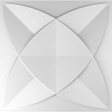 Imagem de 15 Placas 3D - Decoração para Parede - DAKAR 3.75m² - Ponto 3D, Branca